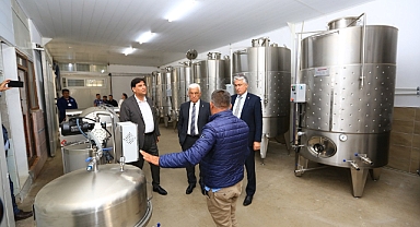 Üzüm Suyu, Sirke, Pekmez ve Şarap Üretim Tesisi’nde Çalışmalar Devam Ediyor