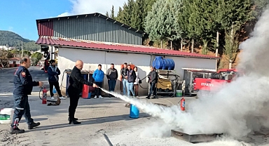 Muğla İtfaiyesi'nden Baca Temizlik Personeline Eğitim